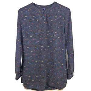 Oui Oui Sheer Black Long Sleeve Blouse Size XS